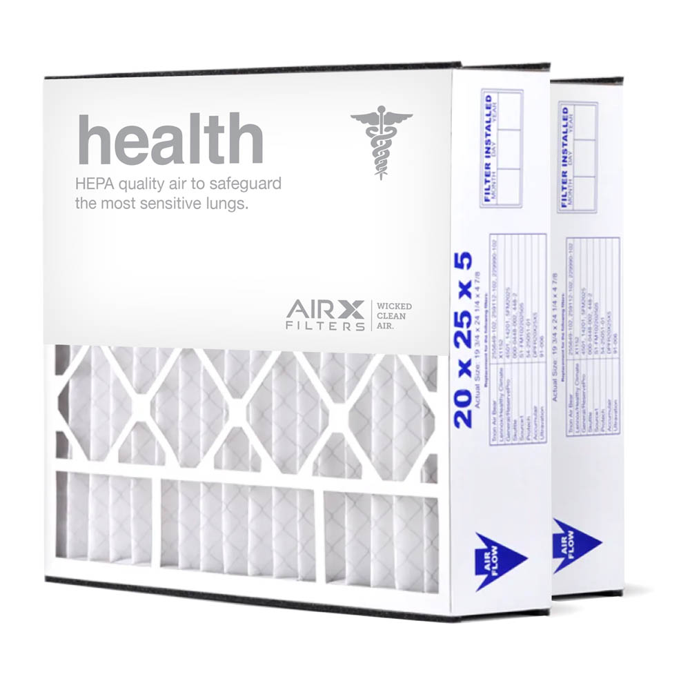 20x25x5 AIRx HEALTH Air Bear 255649-102 Replacement Air Filter - MERV 13, 2 pack