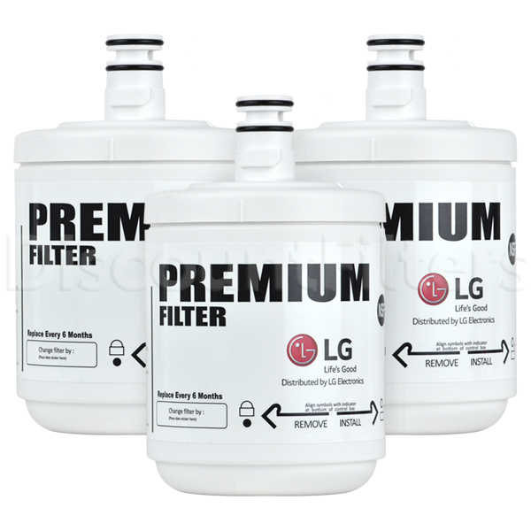 LG Refrigerator Water Filter (5231JA2002A, LT500P), 3-Pack